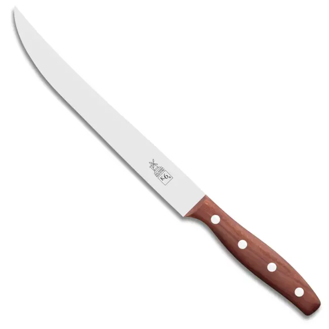 Robert Herder K6R Vleesmes – RVS – Lemmet 20 cm – Heft Pruimenhout – Geschenkverpakking