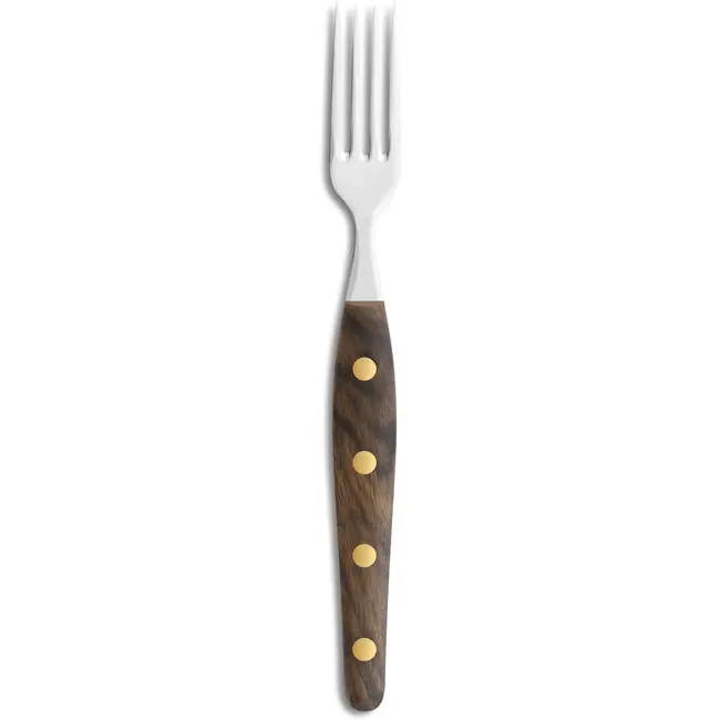 Robert Herder K-Steakvork – RVS – Lengte 21,5 cm – Heft Walnotenhout