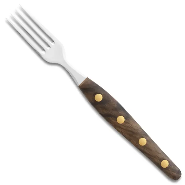 Robert Herder K-Steakvork – RVS – Lengte 21,5 cm – Heft Walnotenhout