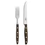 Robert Herder Windmühle Steakvork en Steakmes – RVS – Glad – Lemmet 12,5 cm – Heft Walnotenhout
