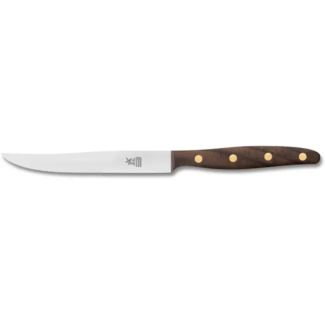 Robert Herder Windmühle Steakmes – RVS – Glad – Lemmet 12,5 cm – Heft Walnotenhout