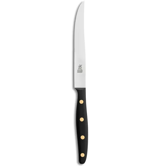 Robert Herder Windmühle Steakmes – RVS – Glad – Lemmet 12,5 cm – Heft POM Zwart