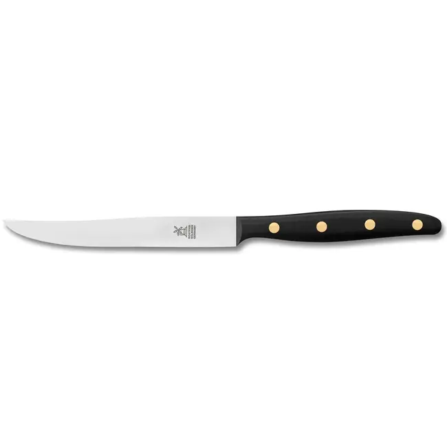 Robert Herder Windmühle Steakmes – RVS – Glad – Lemmet 12,5 cm – Heft POM Zwart