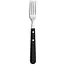 Robert Herder Steakvork – Buckels – RVS – Lemmet 20 cm – Heft POM Zwart