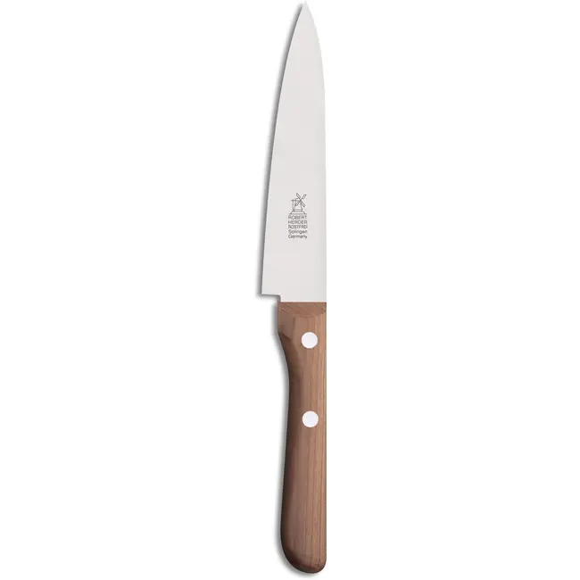 Robert Herder Universeelmes – Petty Omnivore – RVS – Middenspits – Lemmet 13 cm – Heft Kersenhout
