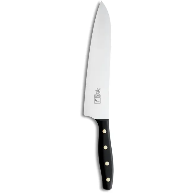 Robert Herder K-Chef Koksmes – RVS – Lichte Ronding – Lemmet 22,5 cm – Heft POM Zwart