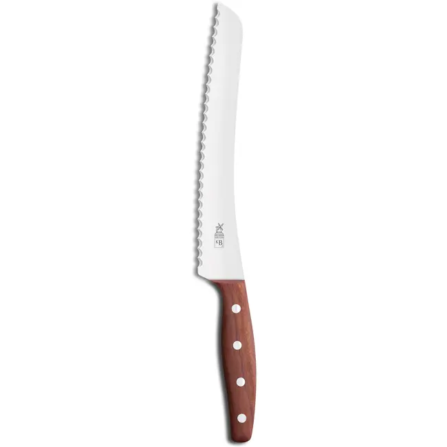 Robert Herder KB2 Broodmes – RVS – Gekarteld – Lemmet 22,5 cm – Heft Pruimenhout