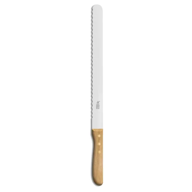 Robert Herder Brisketmes – Broodmes – RVS – met Golf – Lemmet 31,5 cm – Heft Eikenhout
