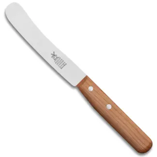 Robert Herder Ontbijtmes – Buckels – Carbonstaal – Lemmet 118 mm – Heft Kersenhout