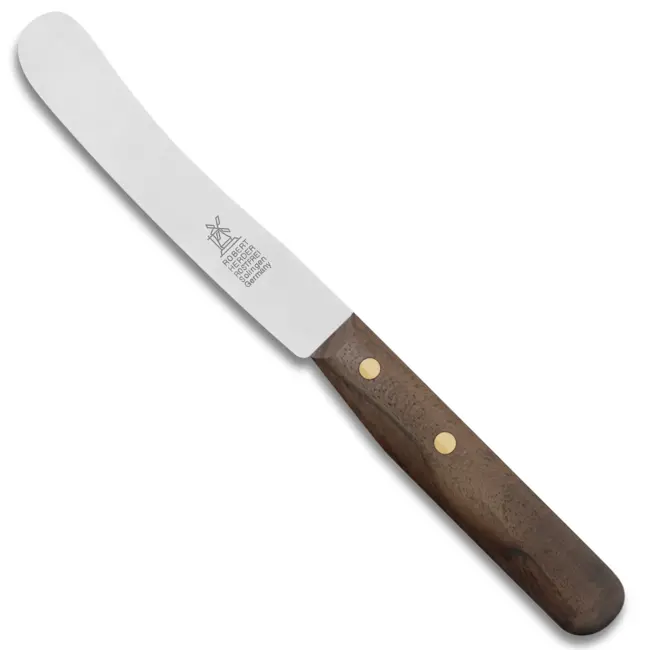 Robert Herder Ontbijtmes – Buckels – RVS – Lemmet 118 mm – Heft Walnotenhout