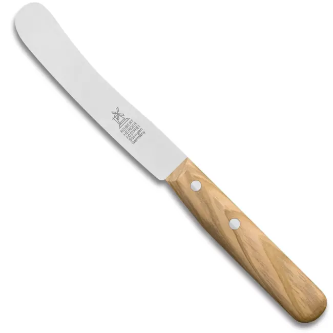 Robert Herder Ontbijtmes – Buckels – RVS – Lemmet 118 mm – Heft Olijfhout