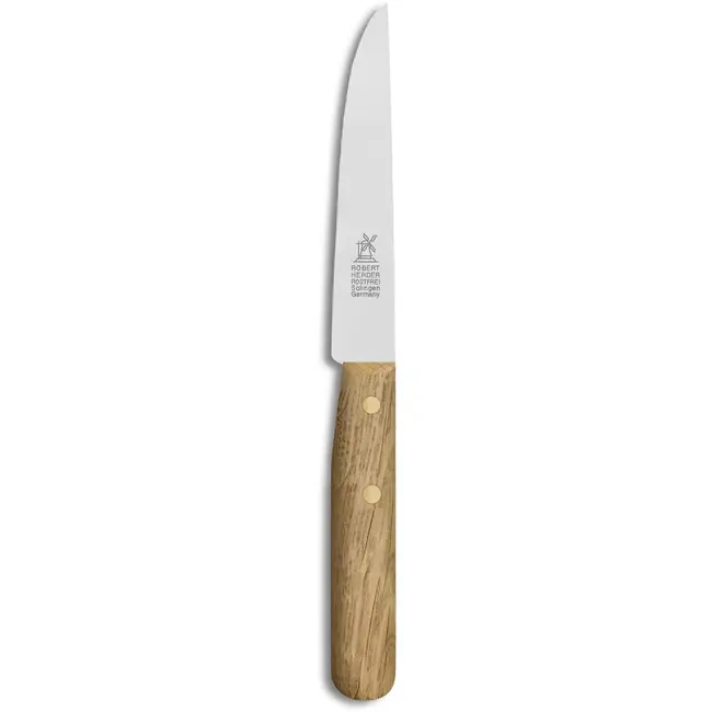 Robert Herder Steakmes – Buckels – RVS – Glad – Lemmet 11 cm – Heft Eikenhout
