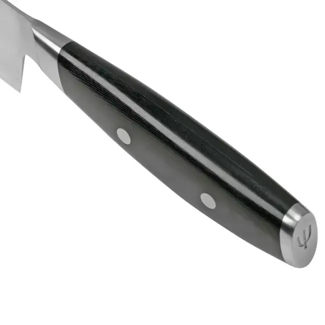 Yaxell Tsuchimon Santoku Koksmes 16,5 cm – VG10 Staal – Gehamerd Lemmet – Micarta Heft
