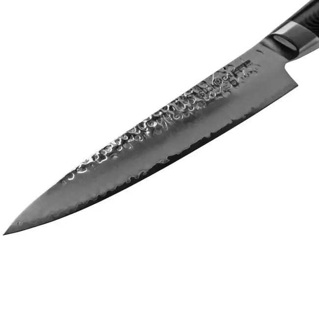 Yaxell Tsuchimon Vleesmes 18 cm – VG10 Staal – Gehamerd Lemmet – Micarta Heft