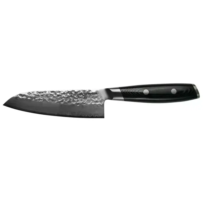Yaxell Tsuchimon Santoku Koksmes 12,5 cm – VG10 Staal – Gehamerd Lemmet – Micarta Heft