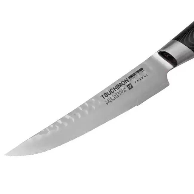 Yaxell Tsuchimon Steakmessenset – 2-delig – 3 Lagen Damaststaal – VG10 Staal – Canvas-Micarta Heft