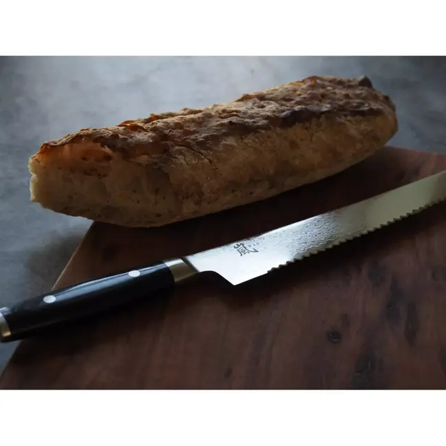 Yaxell Ran Broodmes 27 cm – 69 Lagen Damaststaal – VG10 Staal – 61 HRC – Canvas-Micarta Heft