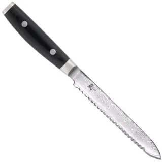 Yaxell Ran Tomatenmes 14 cm – 69 Lagen Damaststaal – VG10 Staal – 61 HRC – Canvas-Micarta Heft
