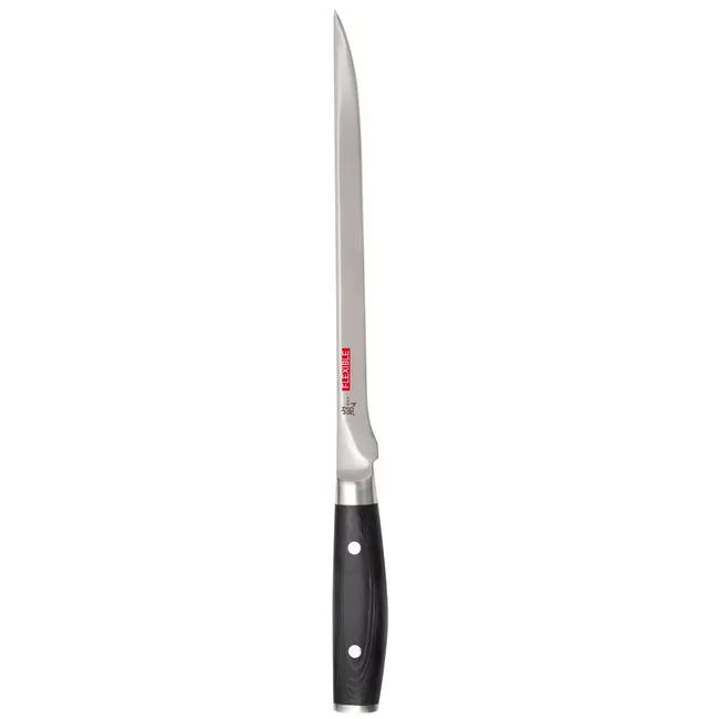 Yaxell Ran Fileermes 23 cm – Flexibel – VG10 Staal – 61 HRC – Canvas-Micarta Heft