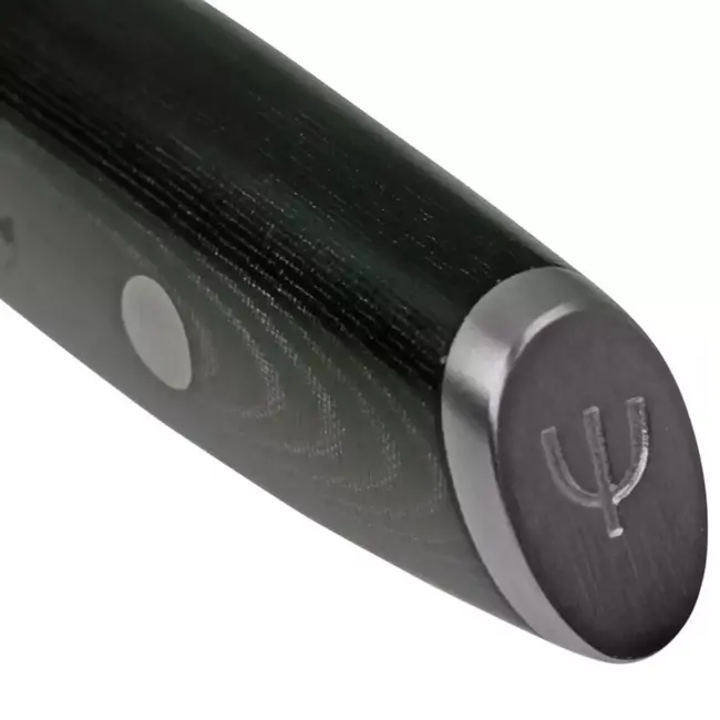 Yaxell Tsuchimon Messenset – 6-delig – Beukenhouten Magnetische Messenhouder met 5 Messen – 3 Lagen Damaststaal – VG10 Staal – Canvas-Micarta Heft