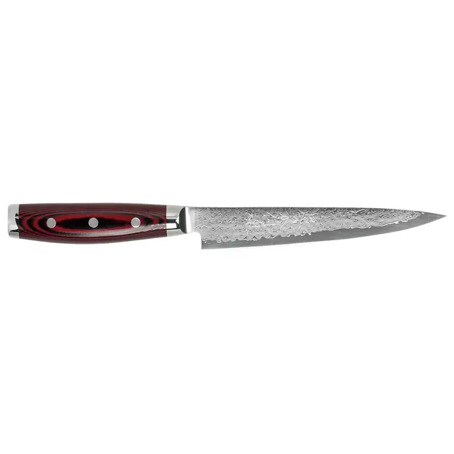 Yaxell Super Gou Vleesmes 18 cm – 161 Lagen Damaststaal – SG2 Staal – 63 HRC – Canvas-Micarta Heft