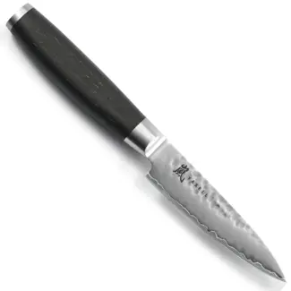 Yaxell Taishi Schilmes 10 cm – VG-10 Staal – Hardheid 61 HRC – Tsuchime Afwerking – Gehamerd Lemmet – Zwart Pakka Beukenhout Handvat