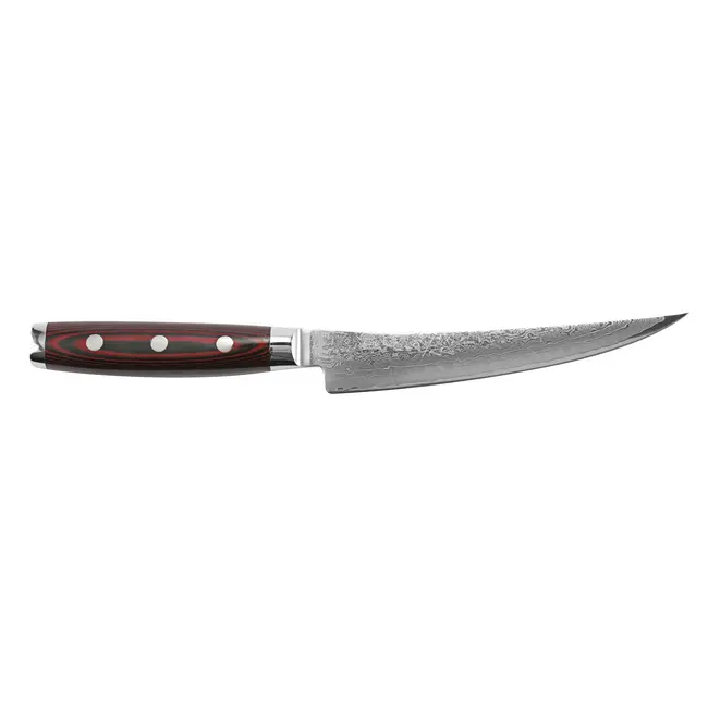 Yaxell Super Gou Uitbeenmes Gebogen 15 cm – 161 Lagen Damaststaal – SG2 Staal – 63 HRC – Canvas-Micarta Heft