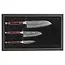 Yaxell Super Gou Messenset – Giftset – 3-delig – Santoku 16,5 cm, Klein Santoku 12,5 cm & Schilmes 8 cm – 161 Lagen Damaststaal – SG2 Staal – 63 HRC – Canvas-Micarta Heft