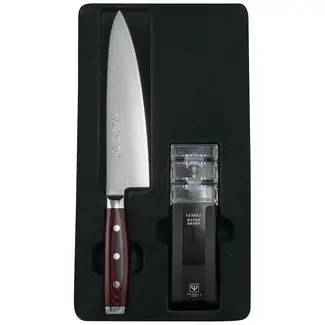Yaxell Super Gou Messenset – Giftset – 2-delig – Messenslijper & Koksmes 20 cm – 161 Lagen Damaststaal – SG2 Staal – 63 HRC – Canvas-Micarta Heft Yaxell Super Gou Messenset – Giftset – 2-delig – Messenslijper & Koksmes 20 cm – 161 Lagen Damaststaal – SG2 Staal – 63 HRC – Canvas-Micarta Heft