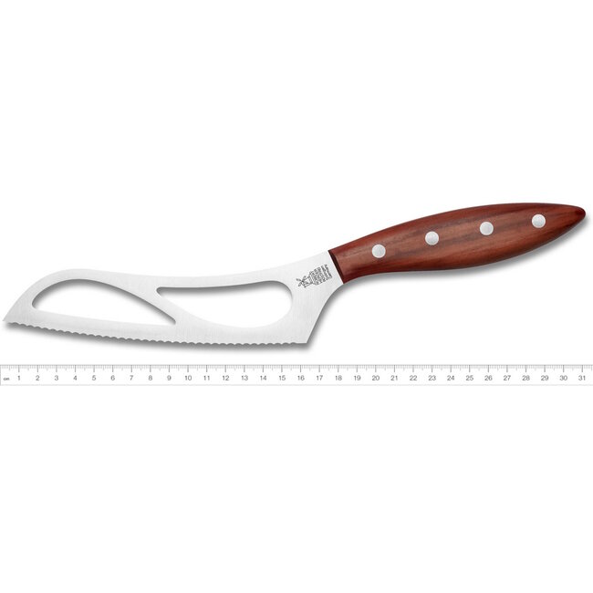 Robert Herder Kaasmes – Fromago Cio – RVS – Concave Golf – Lemmet 16 cm – Heft Pruimenhout