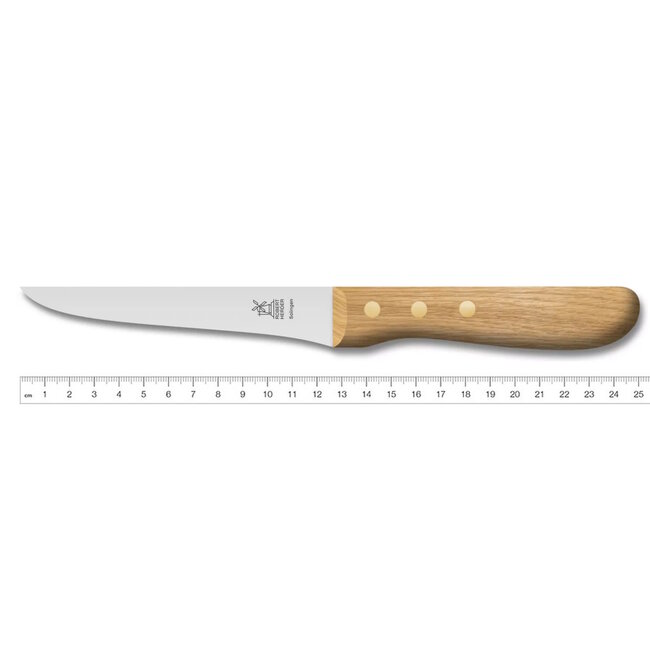 Robert Herder Uitbeenmes – Carbonstaal – Flexibel- Lemmet 13 cm – Heft Eikenhout
