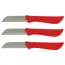 Solingen Schil- en Aardappelmesjes – RVS – 16 cm – Dun Heft – Rood – Set van 3