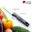 Solingen Kartelmes – Tomatenmes met Kartel – RVS – 18,5 cm met Blade Cover – Zwart Glitter – 6 stuks