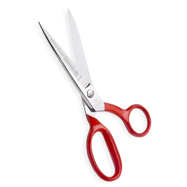 Mundial Professionele Stofschaar 15 cm – RVS – Rood Gelakt met Microvertanding