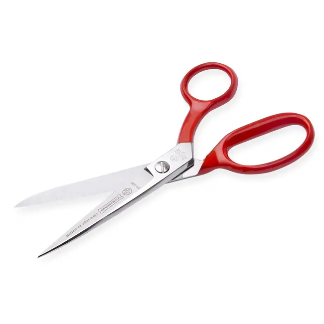 Mundial Professionele Stofschaar 15 cm – RVS – Rood Gelakt met Microvertanding