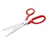 Mundial Professionele Stofschaar met Microvertanding – RVS – Rood Gelakt – 18 cm