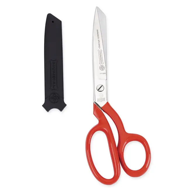 Mundial Professionele Stofschaar 21 cm – Rood Gelakt met Microvertanding