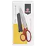 Mundial Professionele Stofschaar – Microvertanding – RVS – Rood – 21 cm – Linkshandig