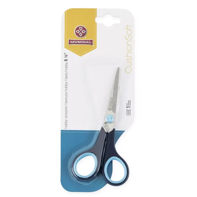 Mundial Cushion Soft Handwerkschaar – Softgrip – Microvertanding – 14,5 cm – Blauw