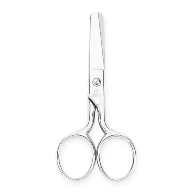 Mundial Compacte multifunctionele schaar – 10,5 cm – RVS – afgeronde punt – nikkelafwerking