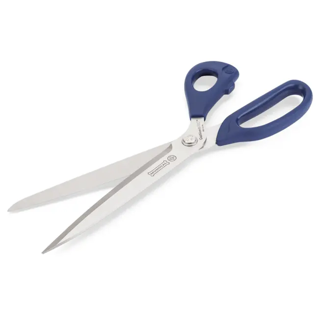 Mundial Universele schaar – 30 cm – ergonomisch soft-touch handvat – blauw – voor zware materialen