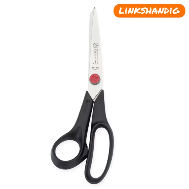 Mundial Linkshandige schaar – 21,6 cm – Ergonomisch en slipvast – Zwart – Gladde snede