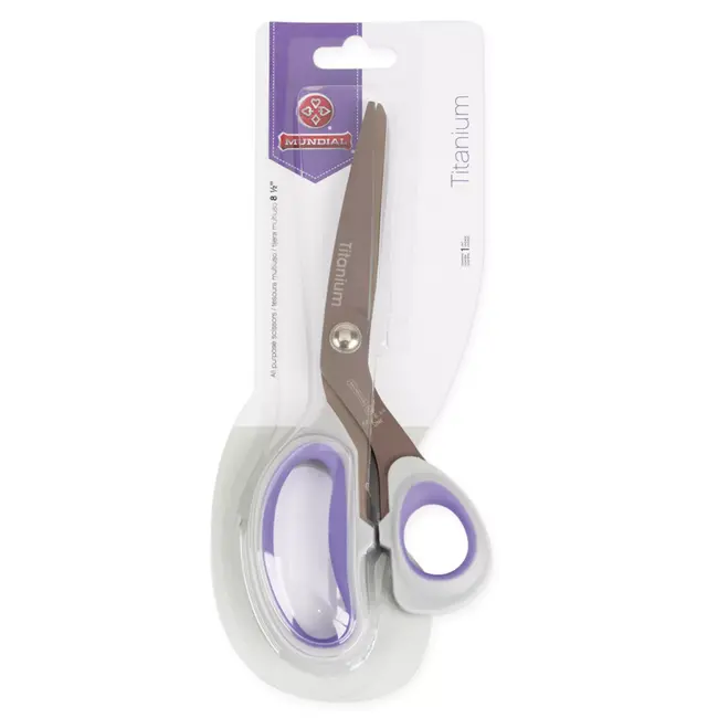 Mundial Multi-functionele schaar – titaniumcoating – ergonomisch handvat – 21,6 cm – grijs