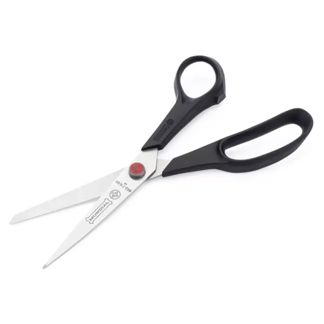 Mundial Multi-functionele schaar – microvertanding – ergonomisch – 19 cm – zwart