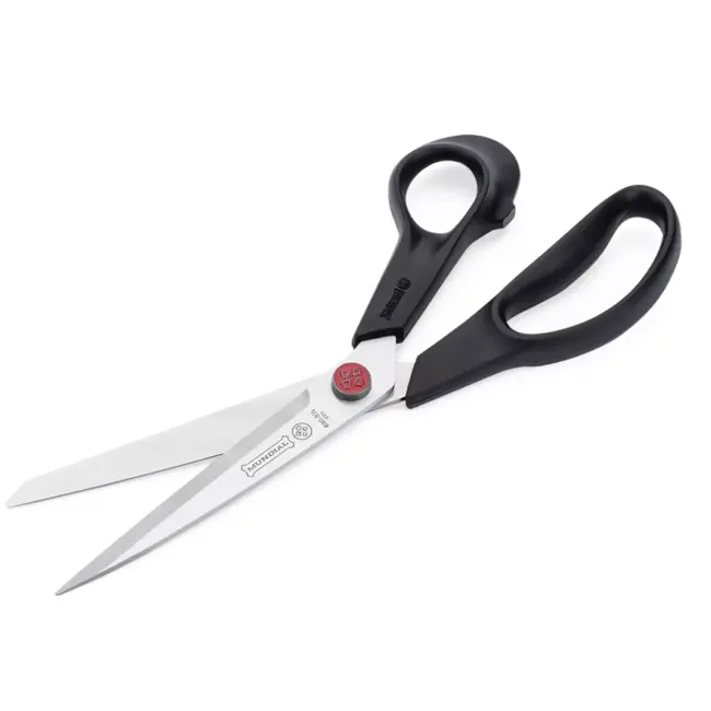 Mundial Versterkte naaischaar – ergonomisch – roestvrij staal – 24,1 cm – zwart