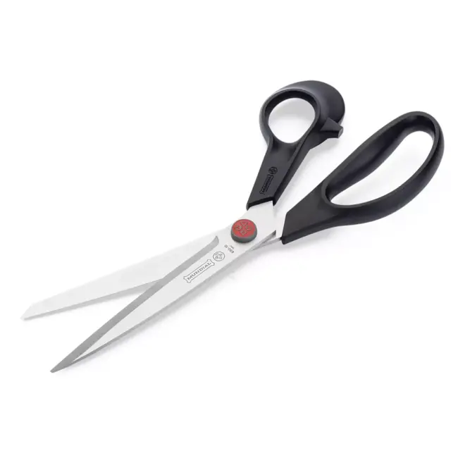 Mundial Versterkte naaischaar – ergonomisch – roestvrij staal – 25,4 cm – zwart