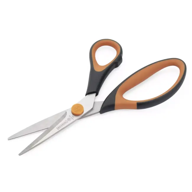 Mundial Allround schaar – 19 cm – ergonomische soft-touch greep – roestvrij staal – oranje