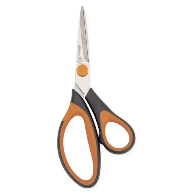 Mundial Allround schaar – 19 cm – ergonomische soft-touch greep – roestvrij staal – oranje