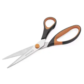 Mundial Versterkte naaischaar – ergonomisch – roestvrij staal – 24,1 cm – oranje Mundial Versterkte naaischaar – ergonomisch – roestvrij staal – 24,1 cm – oranje