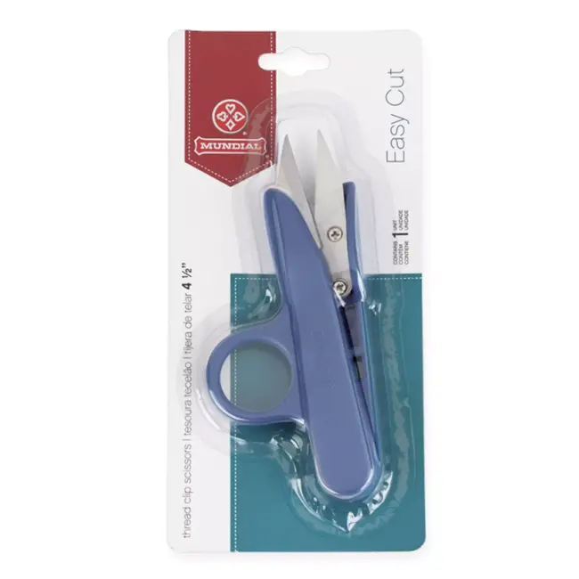 Mundial Eenringschaar – Ergonomisch ontwerp – Roestvrijstalen bladen – 11,5 cm – Blauw